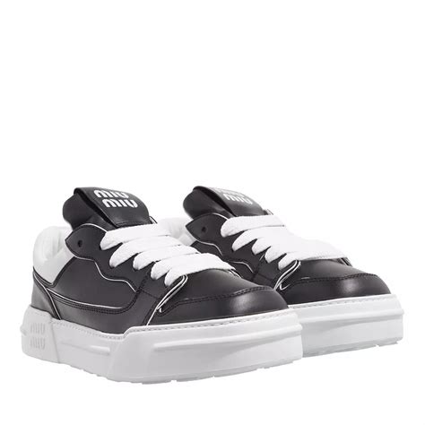 miu miu sneakers black and white|mi miu prada sneakers.